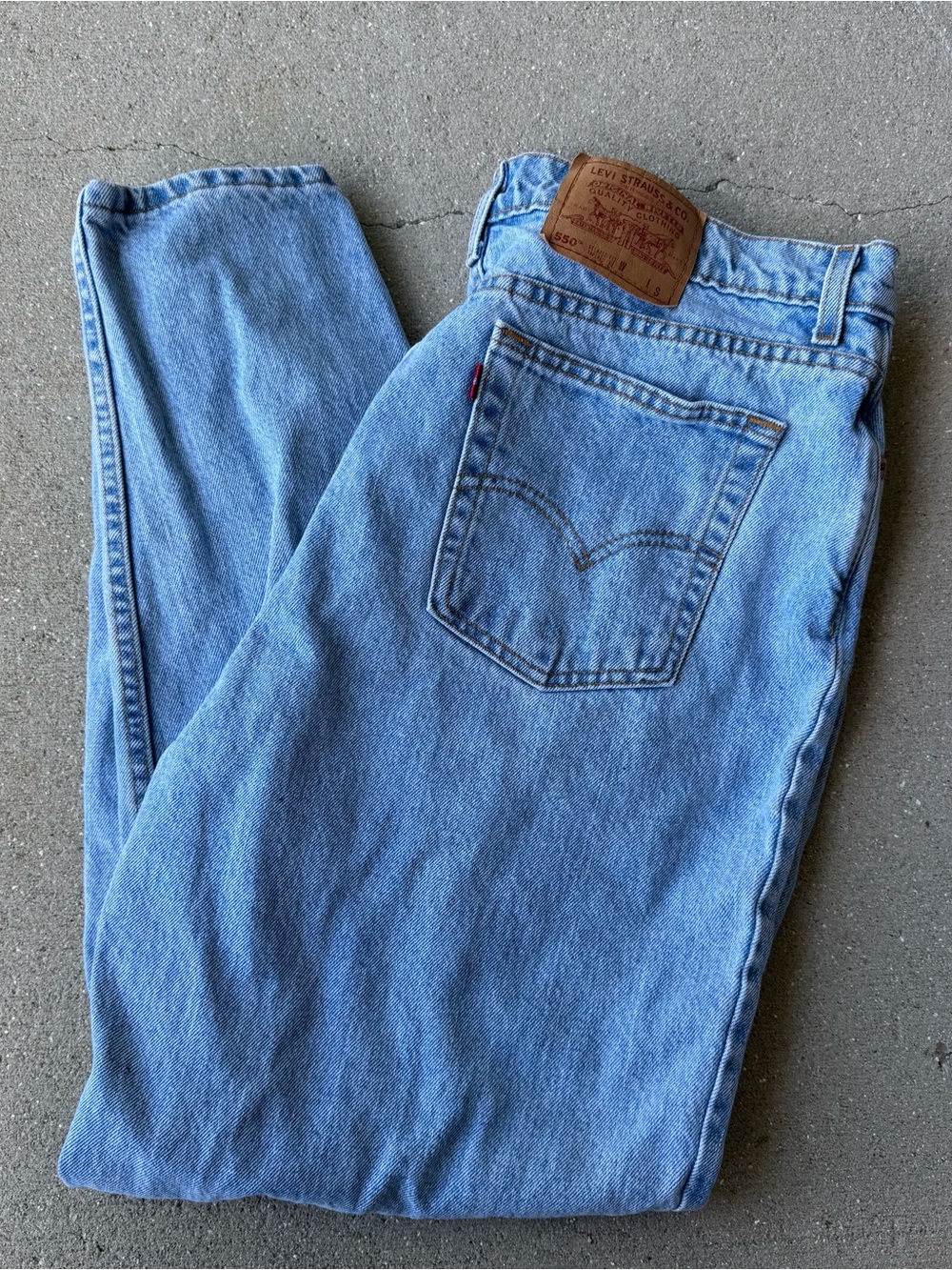 Levi's Vintage 550 Made In USA Light Blue Denim Jeans
